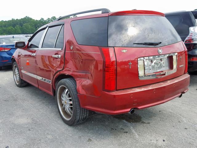 1GYEE637480168703 - 2008 CADILLAC SRX RED photo 3