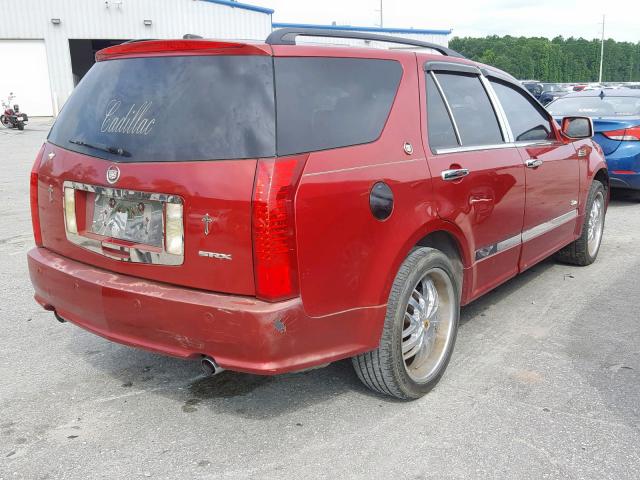 1GYEE637480168703 - 2008 CADILLAC SRX RED photo 4