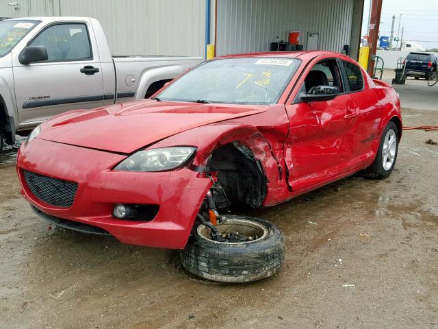 JM1FE17N240134792 - 2004 MAZDA RX8 RED photo 2