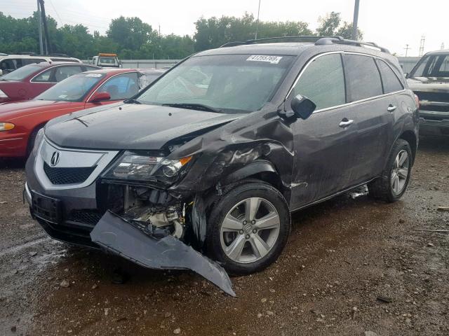 2HNYD2H27CH518173 - 2012 ACURA MDX CHARCOAL photo 2