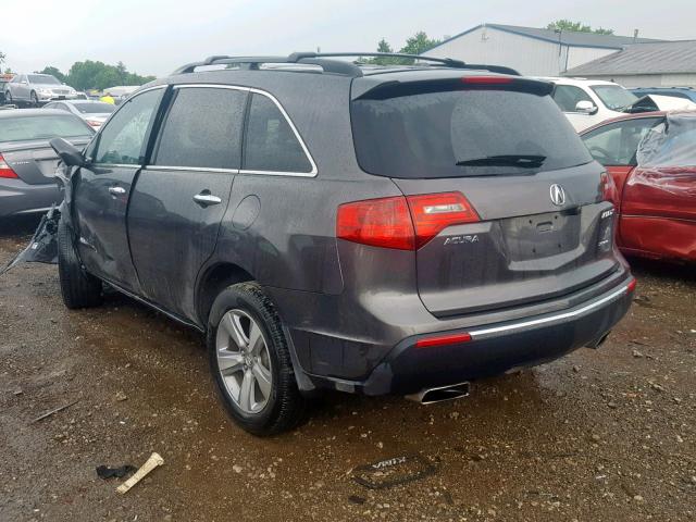 2HNYD2H27CH518173 - 2012 ACURA MDX CHARCOAL photo 3