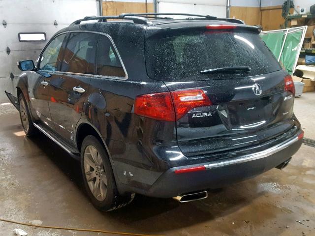 2HNYD2H74BH542876 - 2011 ACURA MDX ADVANC BLACK photo 3