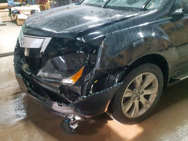 2HNYD2H74BH542876 - 2011 ACURA MDX ADVANC BLACK photo 9