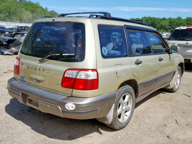 JF1SF65522H756132 - 2002 SUBARU FORESTER S GOLD photo 4