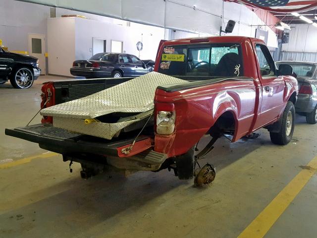 1FTYR10V0YPA76735 - 2000 FORD RANGER RED photo 4