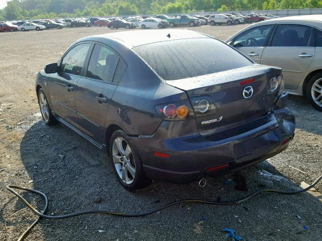 JM1BK323551272329 - 2005 MAZDA 3 S CHARCOAL photo 3