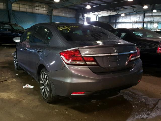 19XFB2F94FE047747 - 2015 HONDA CIVIC EXL GRAY photo 3