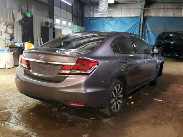 19XFB2F94FE047747 - 2015 HONDA CIVIC EXL GRAY photo 4