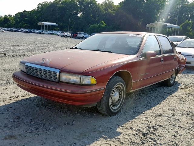 1G1BN53E6NW123488 - 1992 CHEVROLET CAPRICE CL MAROON photo 2
