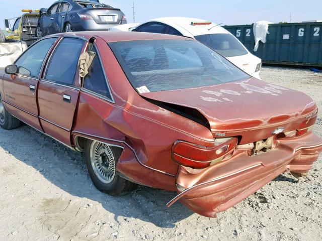 1G1BN53E6NW123488 - 1992 CHEVROLET CAPRICE CL MAROON photo 9