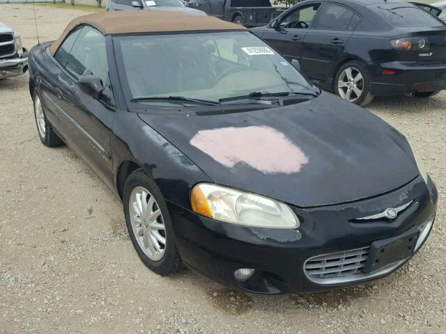 1C3EL55UX1N625696 - 2001 CHRYSLER SEBRING LX BLACK photo 1