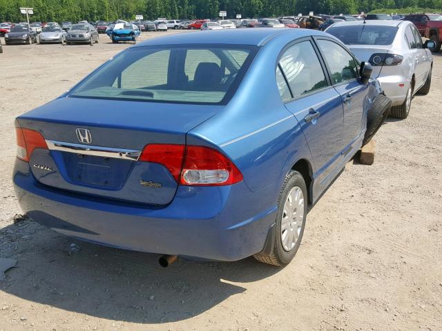 19XFA16359E028640 - 2009 HONDA CIVIC VP BLUE photo 4