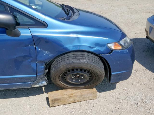 19XFA16359E028640 - 2009 HONDA CIVIC VP BLUE photo 9