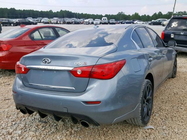 JN1BV7AP7FM340183 - 2015 INFINITI Q50 BASE GRAY photo 4