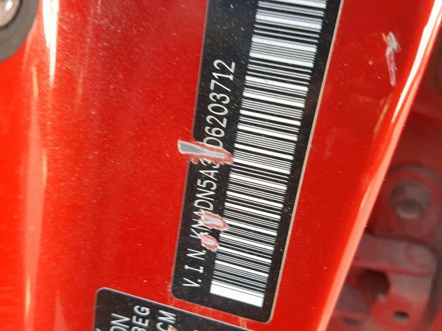 KNADN5A36D6203712 - 2013 KIA RIO EX RED photo 10