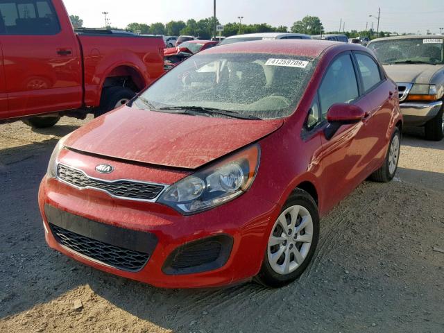 KNADN5A36D6203712 - 2013 KIA RIO EX RED photo 2