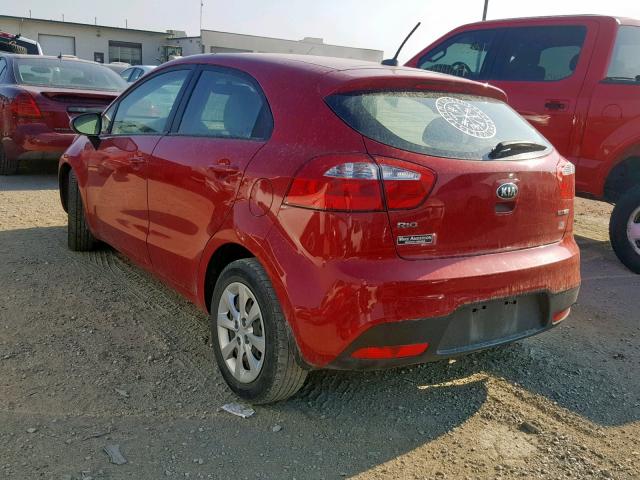 KNADN5A36D6203712 - 2013 KIA RIO EX RED photo 3