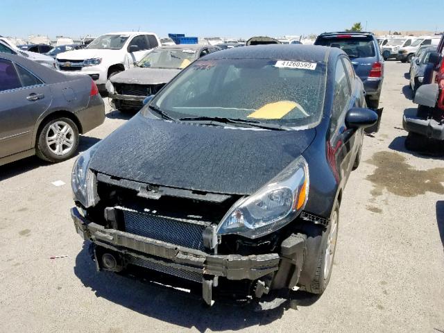 KNADM4A37D6231970 - 2013 KIA RIO LX BLACK photo 2