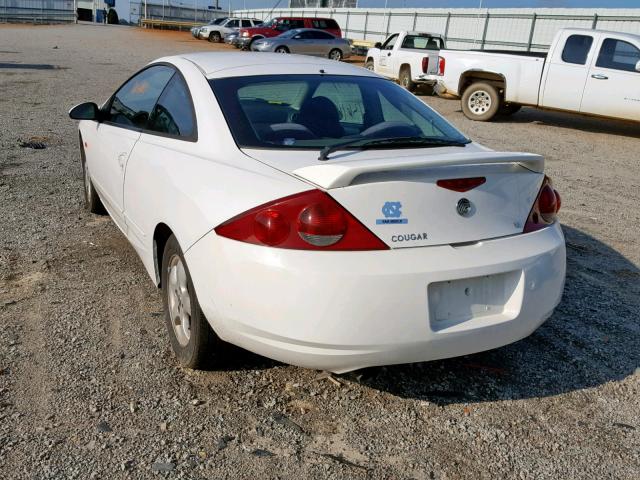 1ZWFT61L2X5654498 - 1999 MERCURY COUGAR V6 WHITE photo 3