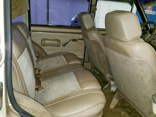 1J4GS5877KP102536 - 1989 JEEP GRAND WAGO TAN photo 6