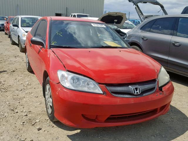 1HGEM22225L812234 - 2005 HONDA CIVIC DX RED photo 1