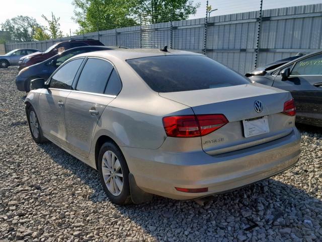 3VWLA7AJ5FM326339 - 2015 VOLKSWAGEN JETTA TDI TAN photo 3