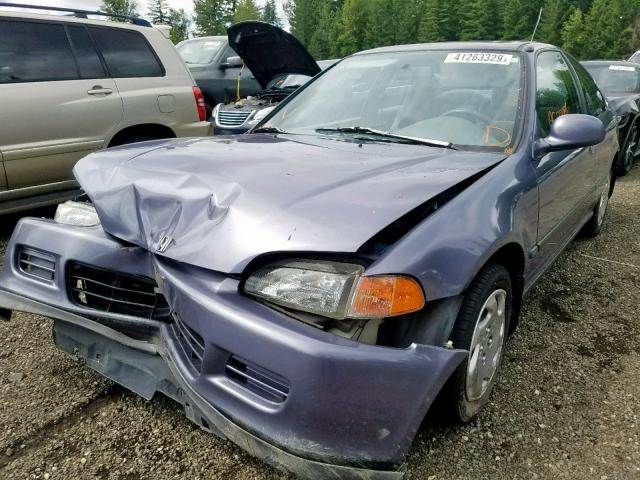 2HGEJ1121SH568377 - 1995 HONDA CIVIC EX GRAY photo 2