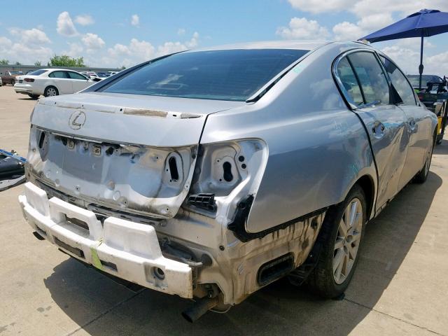 JTHBH96S165015809 - 2006 LEXUS GS 300 SILVER photo 4