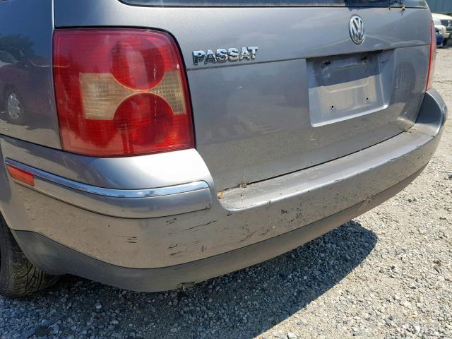 WVWVD63B24E083420 - 2004 VOLKSWAGEN PASSAT GLS GRAY photo 9