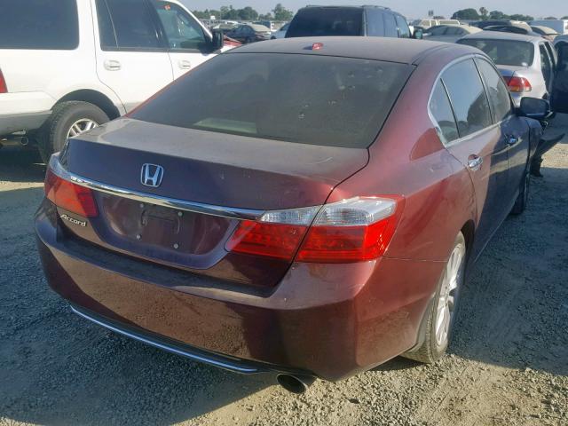 1HGCR2F84EA199553 - 2014 HONDA ACCORD EXL MAROON photo 4