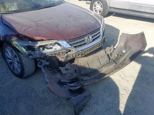 1HGCR2F84EA199553 - 2014 HONDA ACCORD EXL MAROON photo 9