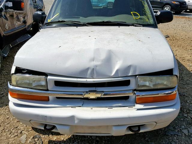 1GNDT13W82K140763 - 2002 CHEVROLET BLAZER WHITE photo 9