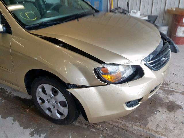 KNAFE222495652753 - 2009 KIA SPECTRA EX GOLD photo 9