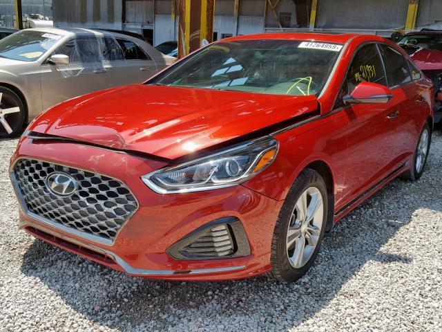 5NPE34AF4JH662711 - 2018 HYUNDAI SONATA SPO RED photo 2