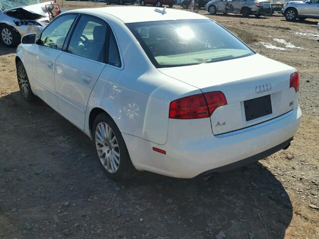 WAUDH78E16A122675 - 2006 AUDI A4 3.2 QUA WHITE photo 3