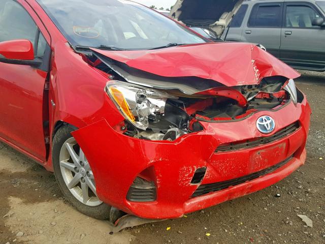 JTDKDTB39C1514756 - 2012 TOYOTA PRIUS C RED photo 9