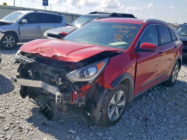 KNDCB3LC6K5242604 - 2019 KIA NIRO FE RED photo 2