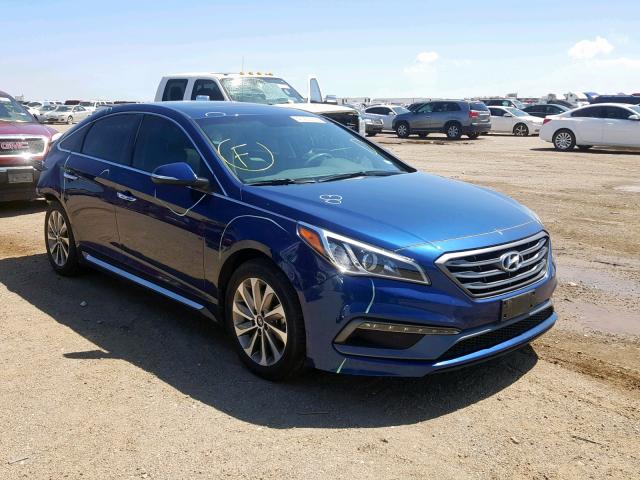 5NPE34AF5HH469509 - 2017 HYUNDAI SONATA SPO BLUE photo 1