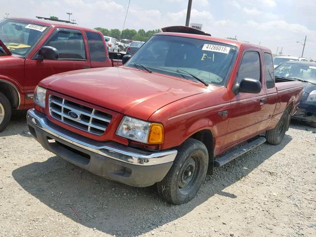 1FTYR44E12PA92087 - 2002 FORD RANGER SUP RED photo 2