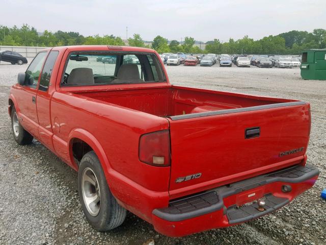1GCCS19W5Y8237147 - 2000 CHEVROLET S TRUCK S1 RED photo 3