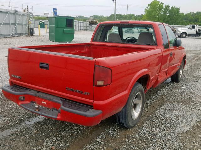 1GCCS19W5Y8237147 - 2000 CHEVROLET S TRUCK S1 RED photo 4