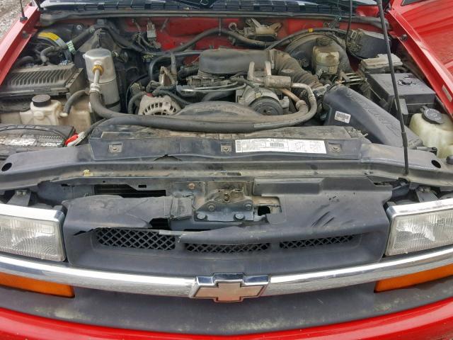 1GCCS19W5Y8237147 - 2000 CHEVROLET S TRUCK S1 RED photo 7