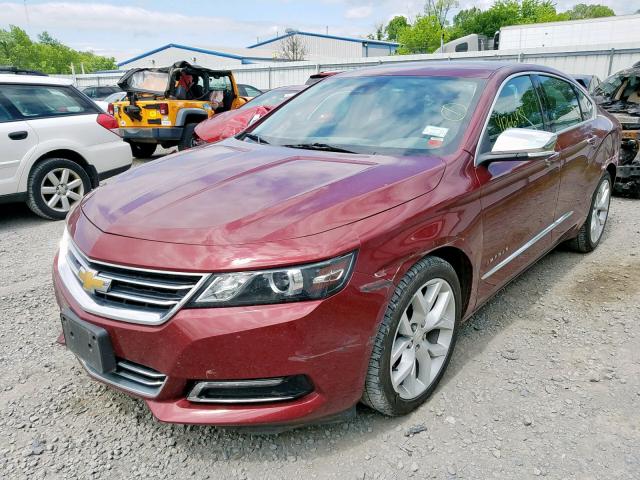 2G1145S38H9177547 - 2017 CHEVROLET IMPALA PRE MAROON photo 2