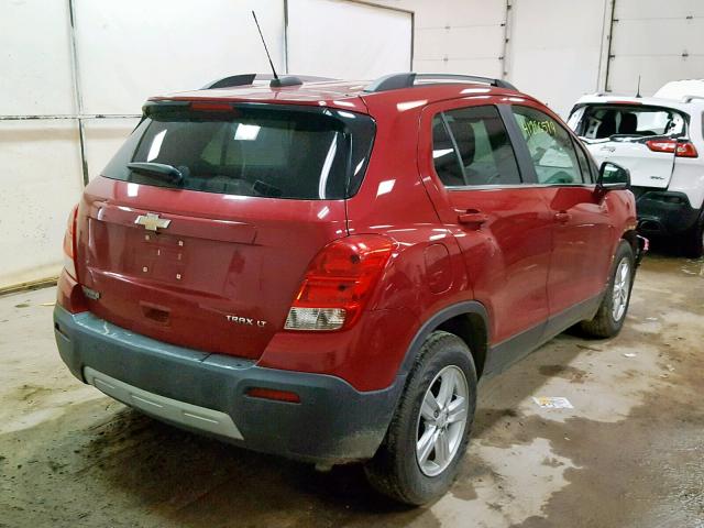 KL7CJLSB4FB170706 - 2015 CHEVROLET TRAX 1LT RED photo 4