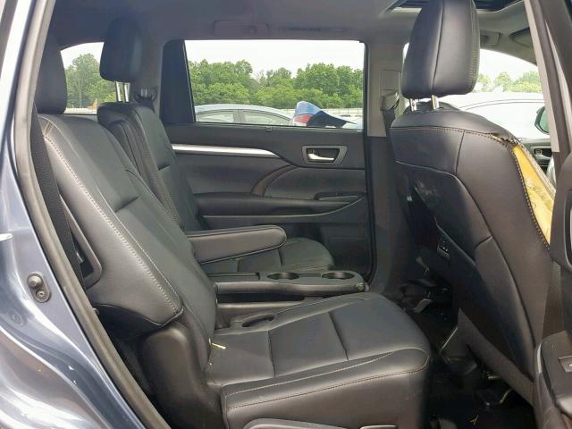 5TDJKRFHXGS321048 - 2016 TOYOTA HIGHLANDER BLUE photo 6