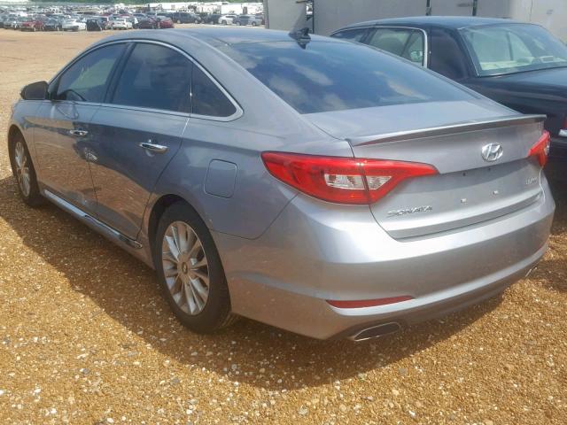 5NPE34AF1FH043636 - 2015 HYUNDAI SONATA SPO GRAY photo 3