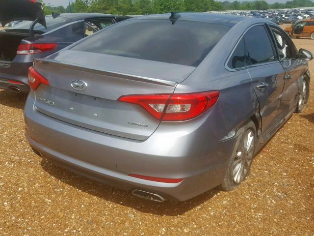 5NPE34AF1FH043636 - 2015 HYUNDAI SONATA SPO GRAY photo 4