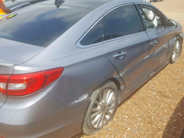 5NPE34AF1FH043636 - 2015 HYUNDAI SONATA SPO GRAY photo 9