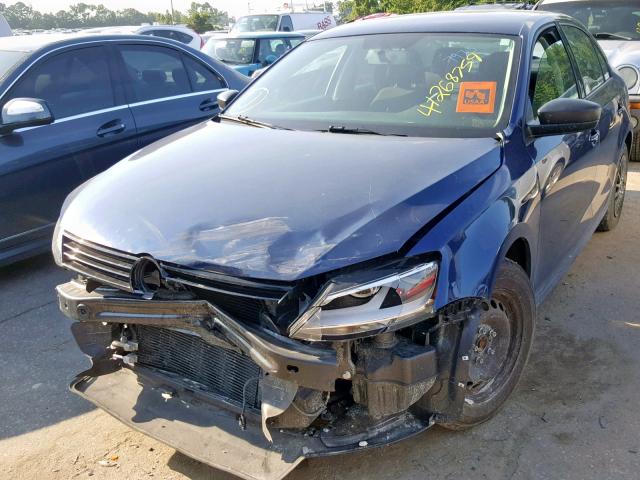 3VW2K7AJ4EM215322 - 2014 VOLKSWAGEN JETTA BASE 蓝色 照片 2