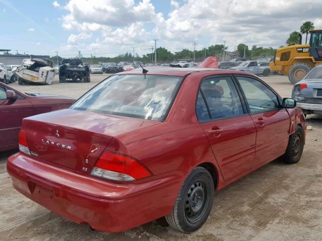 JA3AJ26E52U054811 - 2002 MITSUBISHI LANCER ES MAROON photo 4